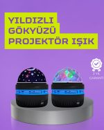 USB Проектор за Ѕвезди – Вртлив Галакси Светлосен Шоу, Лампа за Спиење за Деца и Возрасни