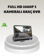 Камера за DVR во автомобил 3-во-1 170° Широк агол Full HD со поддршка за паркирање