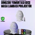 Диносаурус Јајце Галакси Проектор Ночна Лампа 4 во 1 – Со Bluetooth Звучник