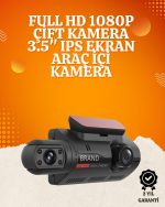 Камера за возило со WiFi поддршка – 3 инчен екран, 1080P предна и 720P внатрешна камера