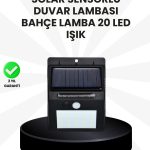 Водоотпорен IP65 20 LED Соларен Сензорски Осветлување за Градина и Веранда