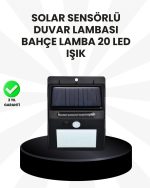 Водоотпорен IP65 20 LED Соларен Сензорски Осветлување за Градина и Веранда