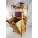 2 Организатор Рафли Дрвен Бамбук Чек-Ач Кошница за Нечистотија - Image 2