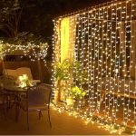 2x2 Метри Перде LED Жолта Светлина