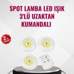 Комплет од 3 безжични LED рефлектори со далечинско управување