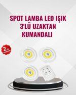 Комплет од 3 безжични LED рефлектори со далечинско управување