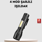 Професионален 4 Моден Полначки Рачен Фенер | 1300 mAh Батерија | Cree LED Технологија