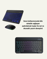 RGB светлосен безжичен комплет на тастатура и глувче компатибилен со сите уреди - Image 4