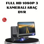 Full HD Камера за Возило 3-камерна со 4.0” Екран и HDR Ночен Вид