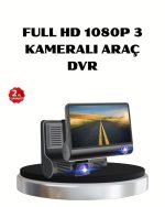 Full HD Камера за Возило 3-камерна со 4.0” Екран и HDR Ночен Вид