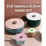 3-лут Сет на Силиконски Капаци со Вакуум