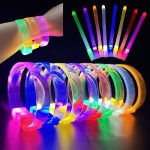 3 Модулски Пилот LED Светлосен Флексибилен Парти Нараквица Црвена - Image 2