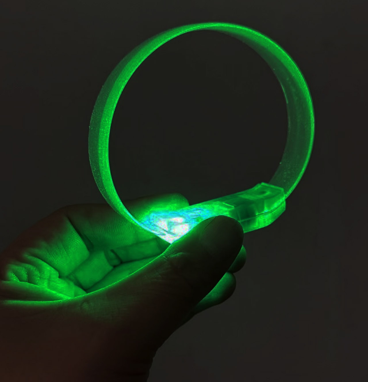 3-modlu-pilli-led-isikli-es-29756_1.jpg 3 Модулски Пилли LED Светлосен Флексибилен Парти Нараквица Зелена - Image 1