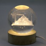 3D Тематска Кристална Стаклена Сфера LED Ламба Модел 2