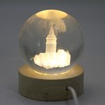 3D Тематска Кристална Стаклена Сфера LED Ламба Модел 3