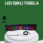 USB Влез RGB LED Табела со Прилагодлива Светлина и Лизгачки Текст