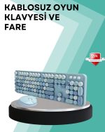 Безжичен сет на тастатура и глувче – Тивки тастери, Ретро дизајн
