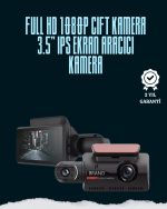 Двојна Линза Внатрешна Камера за Возило – За Заштита при Паркирање, Ночен Вид и Датумска Ознака