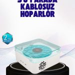 Декоративен ноќен звучник со Bluetooth – со екран за време и батерија