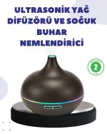 Уред за овлажнување на воздухот со LED светло и етерични масла