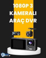 Мулти-аголен DVR за возило | Предна, внатрешна и задна камера, Циклично снимање на видео