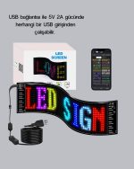 RGB LED Панел – Мулти-боен, со далечинско управување, USB поврзаност, паметна лампа со текст и GIF прикажување - Image 3