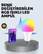 A Квалитет 2025 RGB LED Лампа со Далечинско Управување 16 Бои