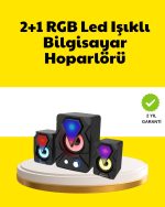2.1 USB Поврзан Играчки Звучник со Цветни LED Светла