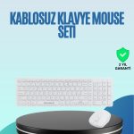 Q Клавијатура Бела Клавијатура И Миш Сет Безжичен USB Влез