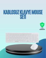 Q Клавијатура Бела Клавијатура И Миш Сет Безжичен USB Влез