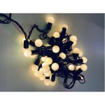 5 Метри 28 Мини Топ LED Жолта Светлина со Приклучок Црна Жица