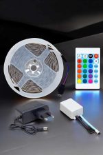 5 Метри RGB LED Лента со Контролер и Напојување Прилагодено за Секое Опкружување - Image 3