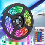 5 Метри RGB LED Лента со Контролер и Напојување Прилагодено за Секое Опкружување