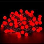5м 28 LED Црвена Светлина Црна Жица со Приклучок