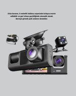 Тројна камера за снимање во автомобил со Full HD ноќно гледање и поддршка за G-сензор - Image 4
