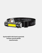 Полначен LED Фенер за Глава – Двојна Функција, 200LM Сила на Светлина, IP44 Водоотпорен - Image 4