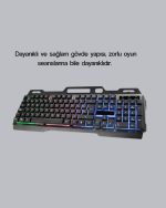 Професионален сет на тастатура и глувче за играчи – RGB осветлување, турска Q, DPI прилагодливо, издржлива конструкција - Image 4