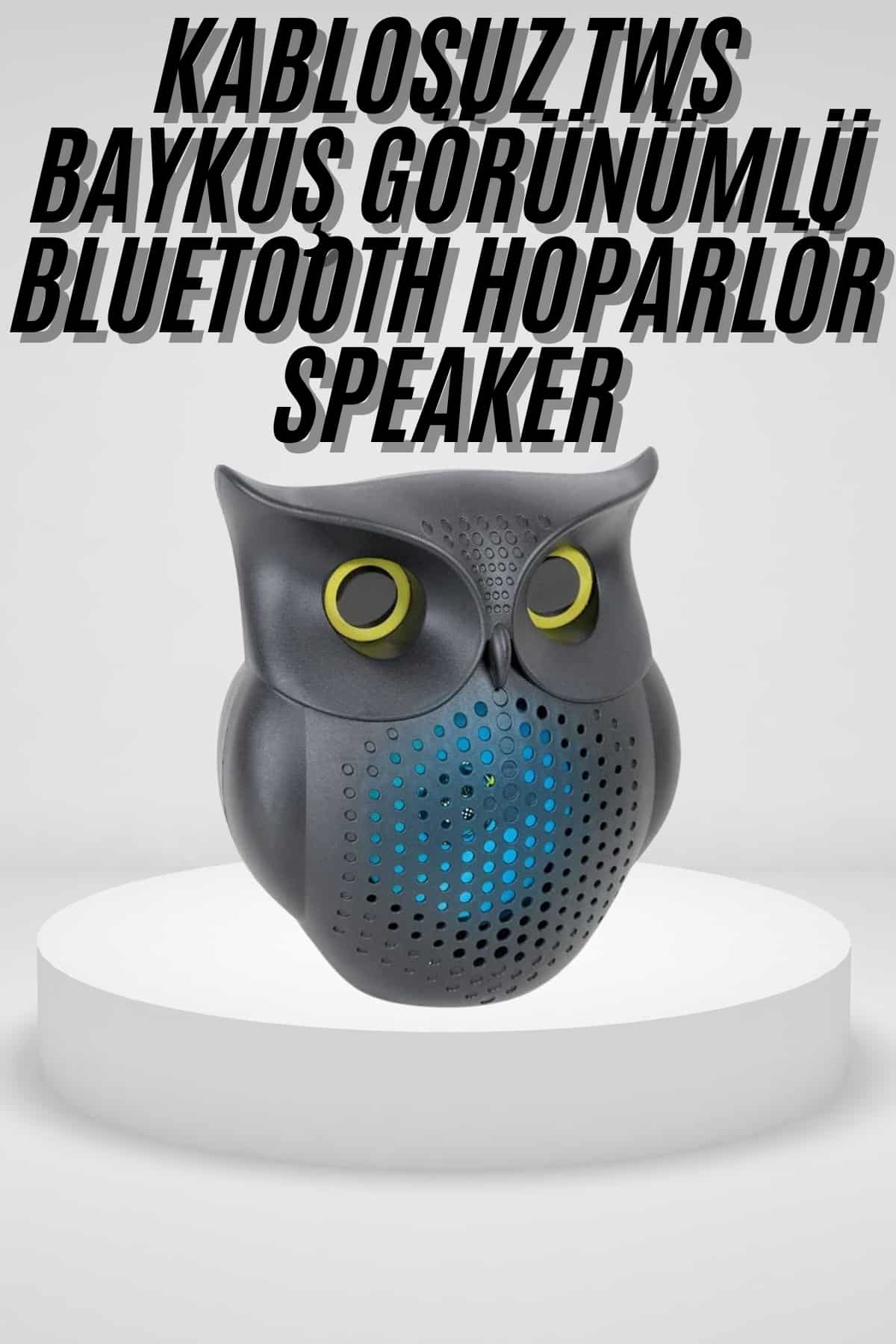 6-243.jpg Црн Bluetooth звучник сова Bluetooth 5.0 поврзан - Image 1