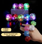 6-Ли Кристални LED Парти Прстен Сет