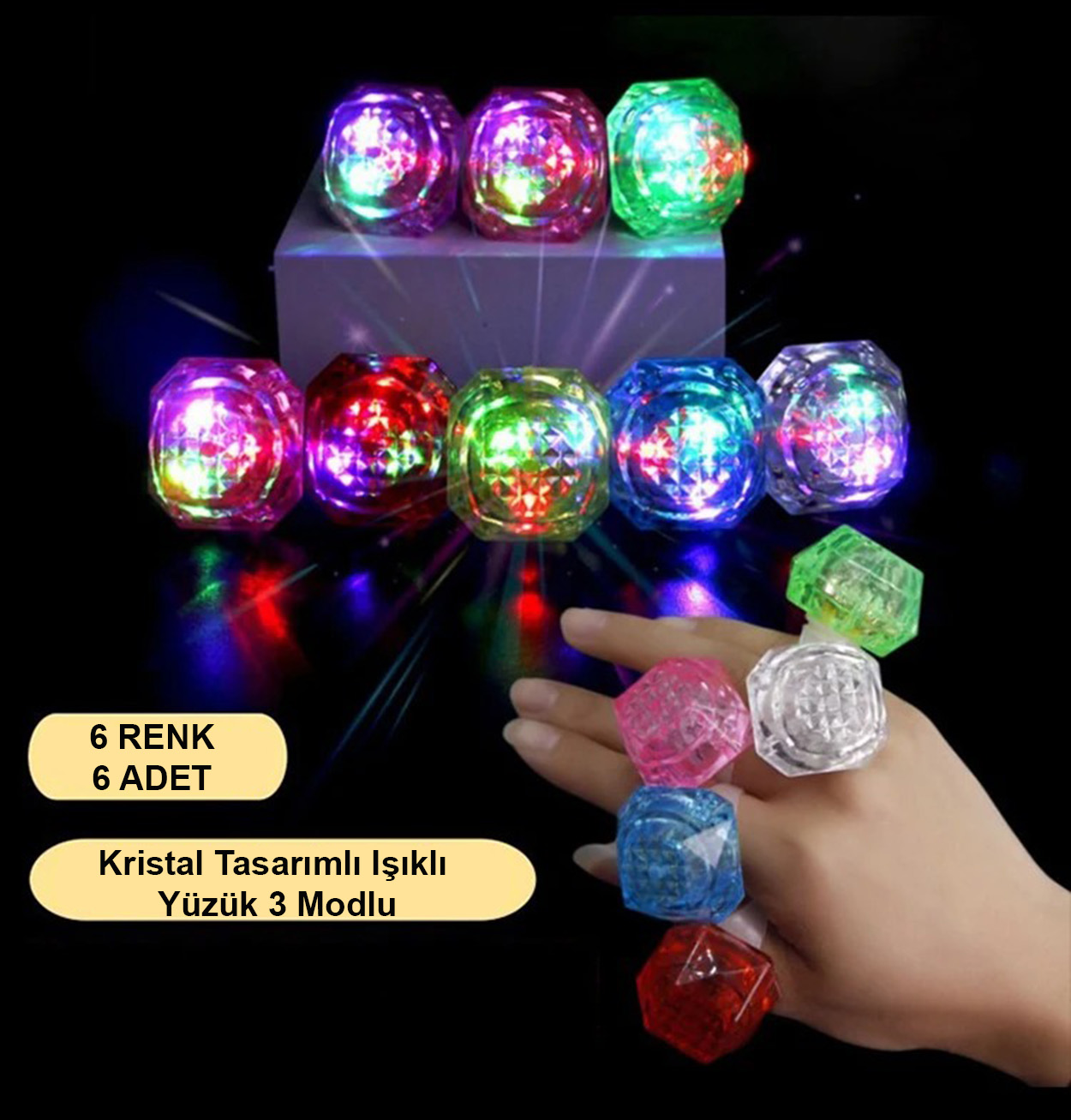 6-li-kristal-led-parti-yuzu-29757_1.jpg 6-Ли Кристални LED Парти Прстен Сет - Image 1