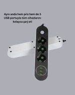 3 USB Портен Троен Приклучок CXE103 - Image 2