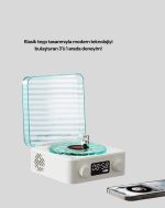 Декоративен ноќен звучник со Bluetooth – со екран за време и батерија - Image 2