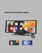 Honda Civic, Jazz, HR-V, CR-V, Nissan Qashqai, Micra, Juke, Уклопив Кабелски CarPlay & Android Auto Мултимедија – Со Камера за Реверзирање - Image 2