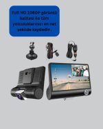 Full HD 1080P 3 Камера Автомобил DVR – Носител на ноќно гледање и G-сензор - Image 3