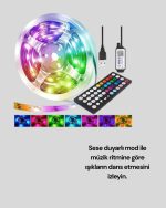10 Метри Телефон Контролирана Смарт Лента LED USB RGB Со Далечински Управувач - Image 3