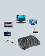 Светлосен Безжичен Мини Клавијатура – 2.4 GHz, Со Тач Миш Функција - Image 3