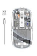 Безжичен глувче Mouse Fare Шаржлив Bluetooth Тивок 5 Копчиња Прозрачен - Image 4