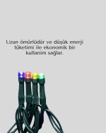 LED Светло за Завеси 2x2 Метри со Работен Пил – 8 Модови Декорација - Image 4