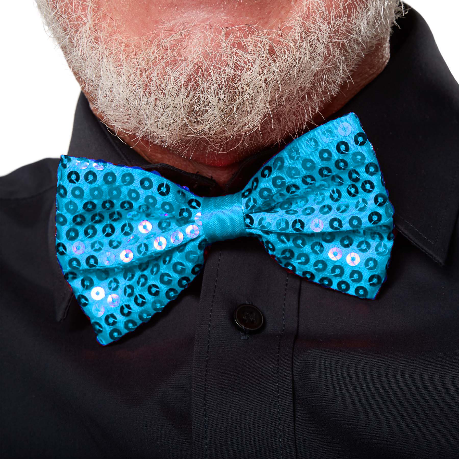 acik-mavi-turkuaz-payetli-pu-29758_1.jpg Светло Сина Туруква Паетна Папионка - Image 1