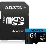 ADATA 64GB PREMIER MICROSDXC UHS-I CLASS10 V10 AUSDX64GUICL10A1-RA1